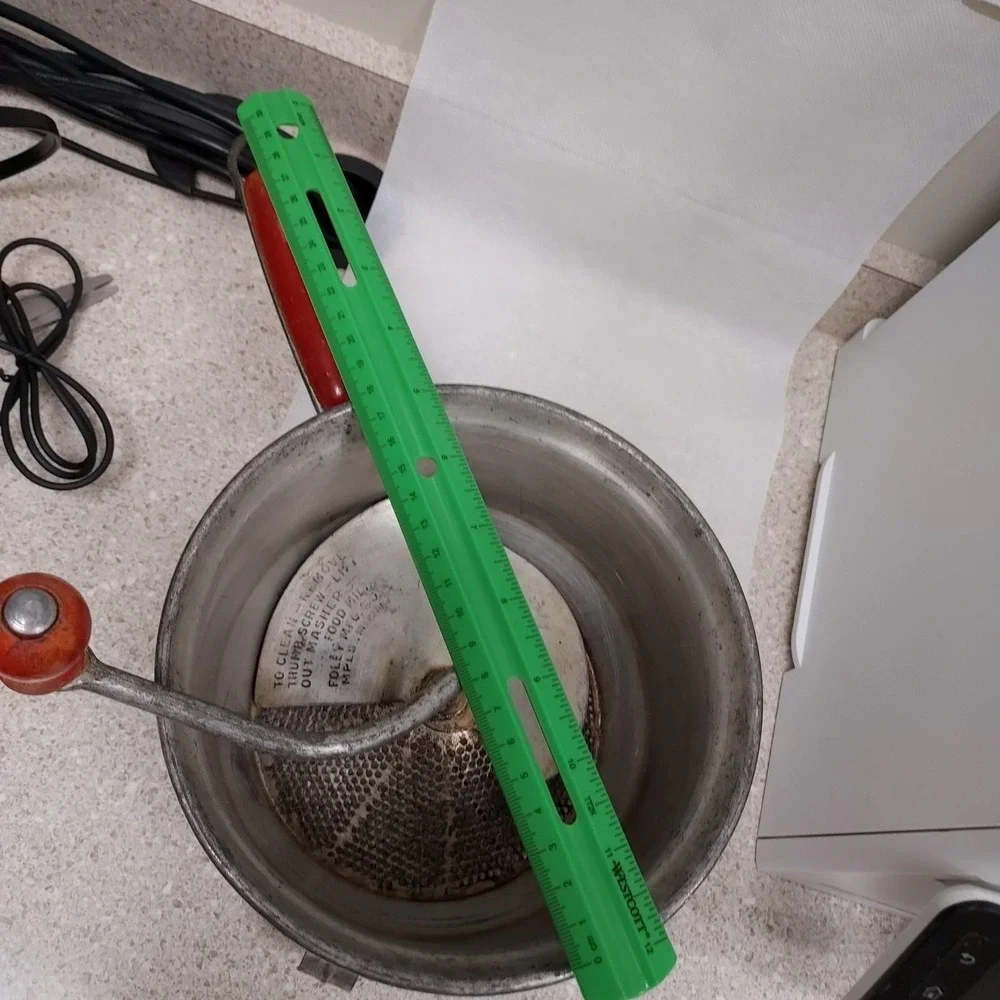 Vintage Foley Food Mill Masher With Red‎ Wood Handles